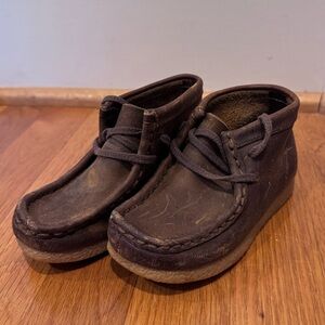Clarks Wallabees Brown Leather Toddler Shoes